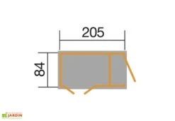 Abri Pour Vélos Ou Poubelles En Bois D’épicéa + Placard 95 X 215 Cm 7 Abri Pour Vélos Ou Poubelles En Bois D’épicéa + Placard 95 X 215 Cm -Garanti Jardin Magasin dimensions abri poubelles bois placard weka