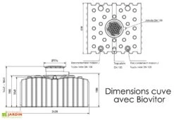 Cuve De Récupération D’eau De Pluie Enterrée – 4000 L Plate -Garanti Jardin Magasin dimensions cuve 4000l greenlife biovitor