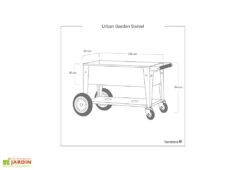 Chariot De Jardinage En Acier à Roulettes - Swivel 11 Chariot De Jardinage En Acier à Roulettes - Swivel -Garanti Jardin Magasin dimensions plan chariot potager