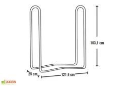 Porte-bûches En Acier Inoxydable – 122 Cm -Garanti Jardin Magasin dimensions porte buches