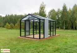 Serre De Jardin En Bois Et Verre Trempé Avec Panneaux Occultants – Hortensia -Garanti Jardin Magasin dos serre jardin bois verre trempe stali