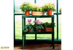 Kit De Palissage Pour Serre De Jardin -Garanti Jardin Magasin double etagere polypropylene verte serre jardin palram