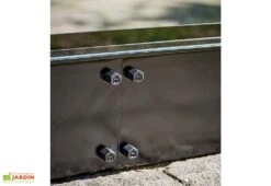 Halls Embase Pour Serre De Jardin En Acier Galvanisé Qube 68 Noir -Garanti Jardin Magasin embase serre jardin acier galvanise qube 68 noir