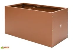 Jardinière Rectangulaire En Métal Thermolaqué Couleur Rouille -Garanti Jardin Magasin ensemble jardiniere rouille hg