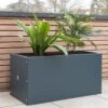 Jardinière Rectangulaire En Métal Thermolaqué Gris Anthracite 1 Jardinière Rectangulaire En Métal Thermolaqué Gris Anthracite -Garanti Jardin Magasin ensemble jardiniere terrasse