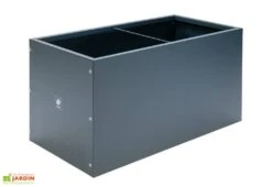 Jardinière Rectangulaire En Métal Thermolaqué Gris Anthracite -Garanti Jardin Magasin ensemble jardiniere2 hg