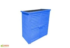 Ensemble De Meubles De Jardin En Bois Lasuré Bleu (4 Pièces) -Garanti Jardin Magasin ensemble meubles jardin bois lasure bleu 4 pieces 2