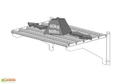 Étagère En Aluminium à Charge Lourde < 40 Kg Pour Serre Palram -Garanti Jardin Magasin etagere charges lourdes palram canopia