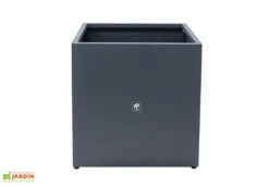 Jardinière Cube En Métal Thermolaqué - 70 X 70 X 70 Cm -Garanti Jardin Magasin face jardiniere anthracite hg 1