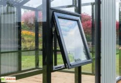 Serre De Jardin En Bois Et Verre Trempé Avec Panneaux Occultants – Hortensia -Garanti Jardin Magasin fenetre serre jardin bois verre trempe stali