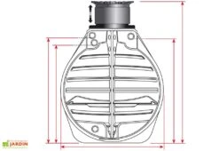 Cuve Recuperateur Eau Enterree 4500 L -Garanti Jardin Magasin g0001282 face