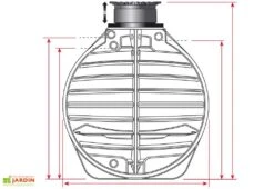 Cuve Recuperateur Eau Enterree 6000 L -Garanti Jardin Magasin g0001283 face