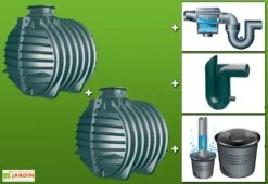 Kit Cuve Recuperateur Eau Enterree 12000 L -Garanti Jardin Magasin g0002028