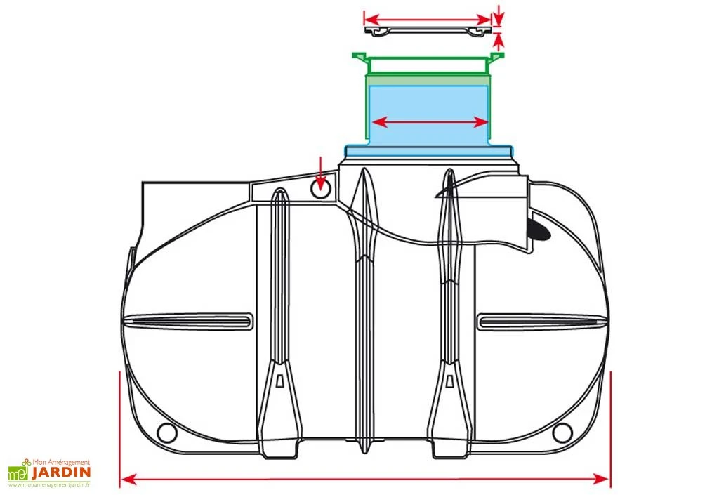 Cuve Recuperateur Eau Enterree 2000 L 4 Cuve Recuperateur Eau Enterree 2000 L – Image 2
