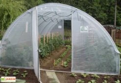 Serre Tunnel Tonneau En Polyéthylène 27 M² - Gothique 6 X 4,5 M -Garanti Jardin Magasin gothique 6 m 2 portes web