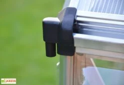Serre De Jardin En Aluminium Et Polycarbonate Balance – Silver 2,44 M -Garanti Jardin Magasin gouttiere serre alu canopia 1