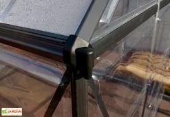 Serre De Jardin En Aluminium Et Polycarbonate Balance – Gris -Garanti Jardin Magasin gouttiere serre balance grey canopia 1 1