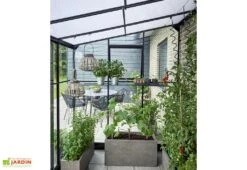 Halls Serre De Jardin Adossée En Verre Trempé Qube Lean-to 612 – 7,1 M² -Garanti Jardin Magasin interieur serre murale verre halls qube