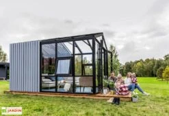 Serre De Jardin En Bois Et Verre Trempé Avec Panneaux Occultants – Jasmin -Garanti Jardin Magasin jardin hiver bois panneaux occultants stali design 05