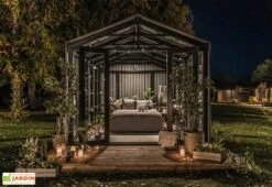 Serre De Jardin En Bois Et Verre Trempé Avec Panneaux Occultants – Tournesol -Garanti Jardin Magasin jardin hiver bois verre trempe stali design 06