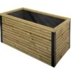 Solid Jardinière En Bois De Pin Traité 50 X 100 X 50 Cm -Garanti Jardin Magasin jardiniere bois pin traite solid