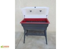 Jardinière Calipso Combi 40L Mini Serre Double Paroi + Réserve D'Eau H80cm 12 Jardinière Calipso Combi 40L Mini Serre Double Paroi + Réserve D'Eau H80cm -Garanti Jardin Magasin jardiniere calipso combi 40 l cerise