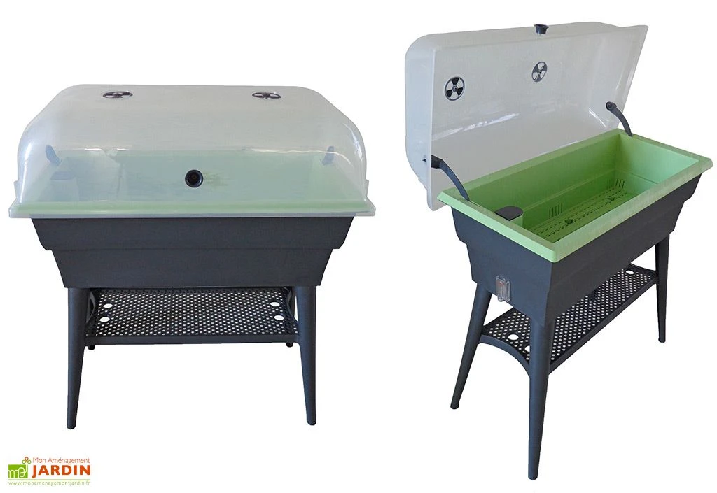 Jardinière Calipso Combi 40L Mini Serre Double Paroi + Réserve D'Eau H80cm 4 Jardinière Calipso Combi 40L Mini Serre Double Paroi + Réserve D'Eau H80cm – Image 2