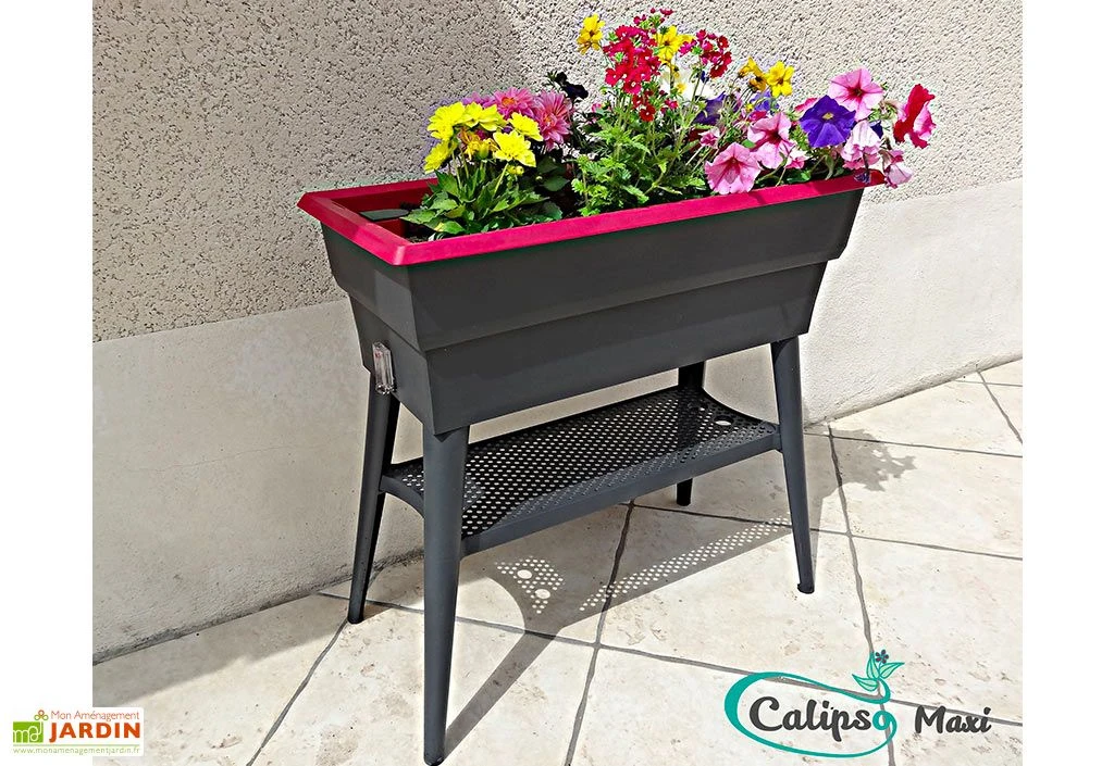 Jardinière Calipso Maxi 40L Double Paroi + Réserve D'Eau H80cm 7 Jardinière Calipso Maxi 40L Double Paroi + Réserve D'Eau H80cm – Image 5
