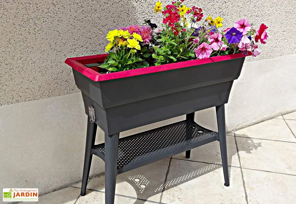 Jardinière Calipso Maxi 40L Double Paroi + Réserve D'Eau H80cm 3 Jardinière Calipso Maxi 40L Double Paroi + Réserve D'Eau H80cm