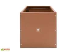 Jardinière Rectangulaire En Métal Thermolaqué Couleur Rouille -Garanti Jardin Magasin jardiniere cote logo