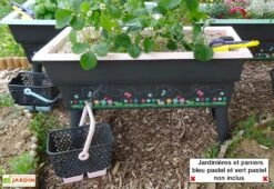 Jardinière Enfant Calipso Mini Junior + Panier Et Acc. – Rose Pastel -Garanti Jardin Magasin jardiniere enfant calipso 40l panier kajo 4l rose pastel 3