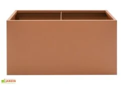 Jardinière Rectangulaire En Métal Thermolaqué Couleur Rouille -Garanti Jardin Magasin jardiniere face