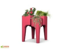 Jardinière Design Kiga M 4 Bacs Fraise -Garanti Jardin Magasin jardiniere kiga polypropylene m fraise 3