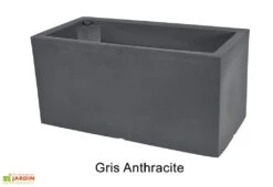 Jardinière Rectangulaire En Polyéthylène Atlantis 100 Cm (pls Coloris) -Garanti Jardin Magasin jardiniere plastique rotomoule double paroi 100cm couleurs 4