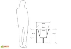 Jardinière Carrée En Polyéthylène Atlantis 50 Cm (pls Coloris) 13 Jardinière Carrée En Polyéthylène Atlantis 50 Cm (pls Coloris) -Garanti Jardin Magasin jardiniere plastique rotomoule double paroi 49cm couleurs 4