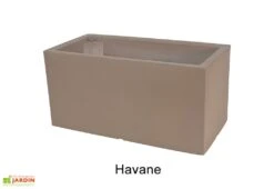 Jardinière Rectangulaire En Polyéthylène Atlantis 80 Cm (pls Coloris) -Garanti Jardin Magasin jardiniere plastique rotomoule double paroi 80cm couleurs 3