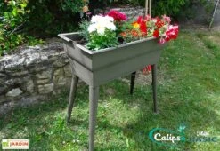 Jardinière Calipso Maxi Basic 40L + Pieds Amovibles – Taupe -Garanti Jardin Magasin jardiniere polypropylene 40l pieds amovibles calipso maxi basic taupe 6