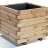 Bac à Fleurs Stockholm 50 Carré (50x50x43) -Garanti Jardin Magasin jardiniere stockholm cube bois jardipolys