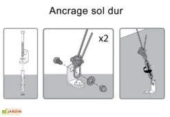 Kit D'ancrage Pour Serre Et Abri De Jardin Palram-Canopia -Garanti Jardin Magasin kit ancrage sol serre palram anchoring 6