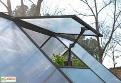 Serre De Jardin En Aluminium Et Polycarbonate Balance – Gris -Garanti Jardin Magasin lucarne serre balance grey canopia