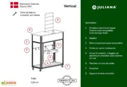 Mini Serre De Jardin Table à Jardiner – Juliana Vertical -Garanti Jardin Magasin mini serre jardin balcon urban vertical