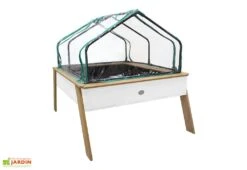 Axi Table De Culture En Bois De Hemlock + Bâche Plastique - 110 X 93 X 99 Cm
