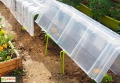 Serre De Jardin Tunnel De Forçage : Bases + Embouts + Piquets (105 X 39 X 30 Cm) -Garanti Jardin Magasin mini serre tunnel forcage mvi modulo 40 4