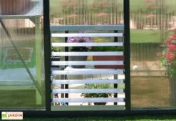Lucarne Latérale Pour Serre De Jardin Argent Palram-Canopia -Garanti Jardin Magasin ouverture lucarne paroi serre jardin palram canopia