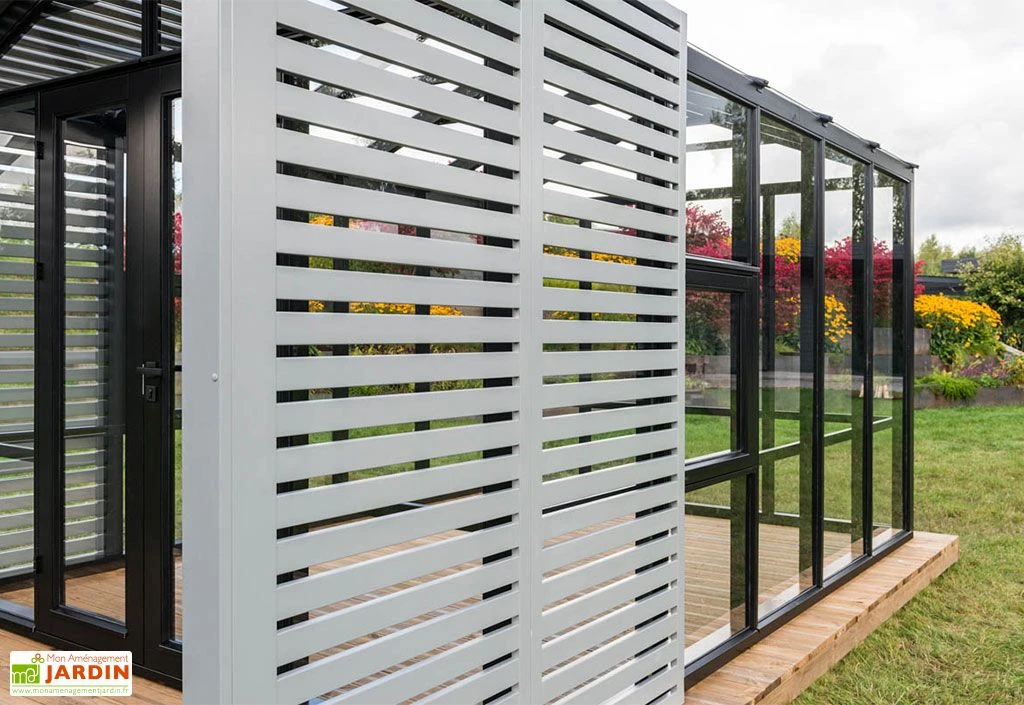 Serre De Jardin En Bois Et Verre Trempé Avec Panneaux Occultants – Lilas 8 Serre De Jardin En Bois Et Verre Trempé Avec Panneaux Occultants – Lilas – Image 6