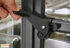 Serre De Jardin En Aluminium Et Polycarbonate Balance – Gris -Garanti Jardin Magasin poignee porte serre balance grey canopia