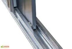 Armoire De Jardin En Acier Galvanisé 151 X 122 Cm -Garanti Jardin Magasin porte coulissante armoire jardin acier galvanise rangement exterieur