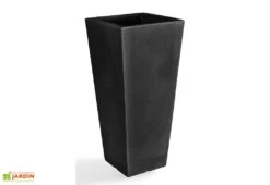 Pot De Fleurs En Polyéthylène Hydrus - 39 X 39 X 85 Cm -Garanti Jardin Magasin pot de fleurs noir 1 1