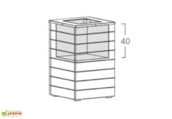 Bac à Fleurs En Bois Selekt (45x45x76) -Garanti Jardin Magasin pot de fleurs selekt jardipolys 45 x 45 x 76 cm 1