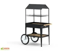 Potager Sur Pieds Avec Roulettes Et Toit 75 X 65 X 150 Cm – Urban Expert -Garanti Jardin Magasin potager pieds roulettes noir